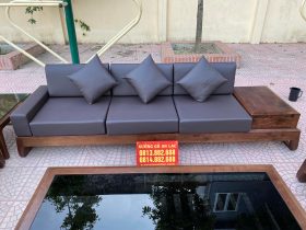Combo nội thất gỗ óc chó cho gia đình anh Tứ ở Nghệ An 25 sofa phòng khách gỗ óc chó