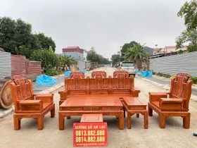 bộ bàn ghế âu á gỗ hương đá