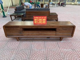 Combo nội thất phòng khách gỗ óc chó (Anh Hùng - Thanh Hóa) 23 kệ tivi gỗ óc chó