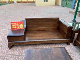 Combo nội thất phòng khách gỗ óc chó (Anh Hùng - Thanh Hóa) 19 sofa gỗ óc chó cao cấp