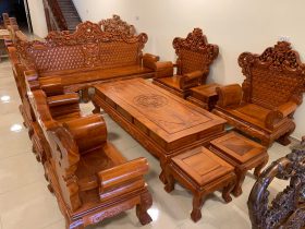 bàn ghế hoàng gia gỗ hương đá