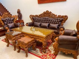 bàn ghế hoàng gia gỗ gõ đỏ cao cấp