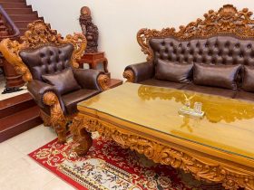 Ban ghe Hoang Gia Louis go go do boc dem da nhap khau 8