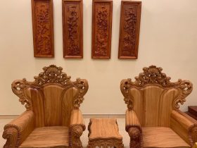 bàn ghế hoàng gia gỗ hương đá