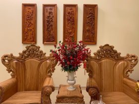 bàn ghế hoàng gia gỗ hương đá