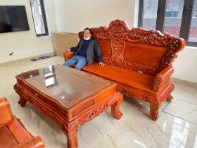ghế hoàng gia gỗ hương đá