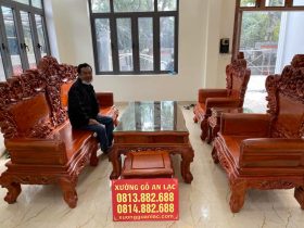 bàn ghế hoàng gia louis gỗ hương đá