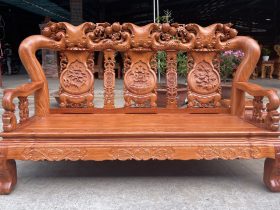 Đoản dài bàn ghế minh quốc đào gỗ hương