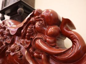 bàn ghế minh quốc voi gỗ hương đá