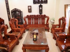 Bộ Bàn Ghế Minh Voi Gỗ Hương Đá