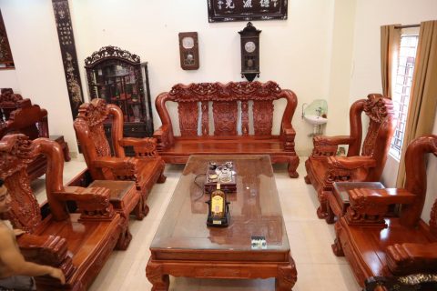 Bộ Bàn Ghế Minh Voi Gỗ Hương Đá