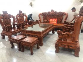 bàn ghế minh quốc nghê gỗ hương đá