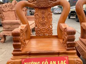Combo bàn ghế Minh Quốc Voi 10 món và bàn ăn 8 ghế hoa lá tây gỗ gõ đỏ (Anh Hoàng, Hà Nội) 25 ghế minh quốc voi gỗ gõ đỏ