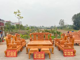 Combo bàn ghế Minh Quốc Voi 10 món và bàn ăn 8 ghế hoa lá tây gỗ gõ đỏ (Anh Hoàng, Hà Nội) 18 Bộ bàn ghế Minh quốc voi chiến tay 12 gỗ gõ đỏ 10 món