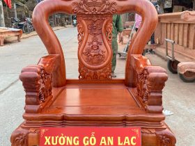 ghế đơn bộ minh quốc voi cột 12 gỗ hương đá