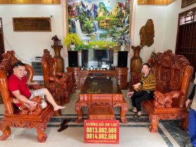 bàn ghế minh quốc nghê gỗ hương đá