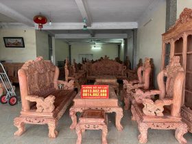 bàn ghế minh quốc nghê gỗ hương đá
