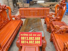 bàn ghế minh quốc nghê phượng hóa gỗ hương đá