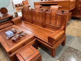 ghế âu á cuốn thư gỗ hương đá