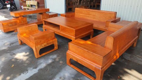 sofa gỗ gõ đỏ cao cấp
