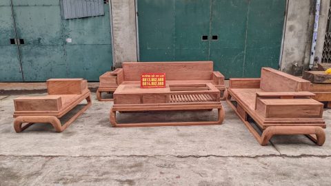 sofa phòng khách gỗ hương đá