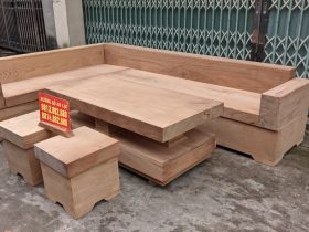 sofa nguyên khối gỗ gõ đỏ