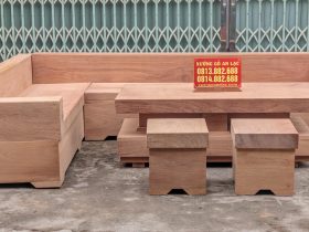 sofa gỗ gõ đỏ