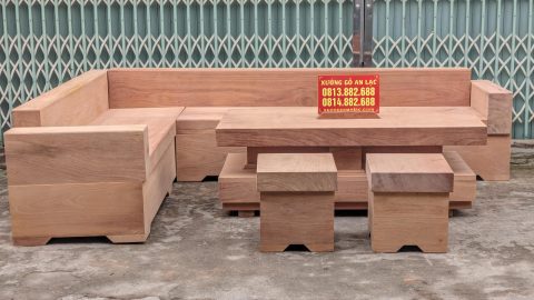 sofa gỗ gõ đỏ