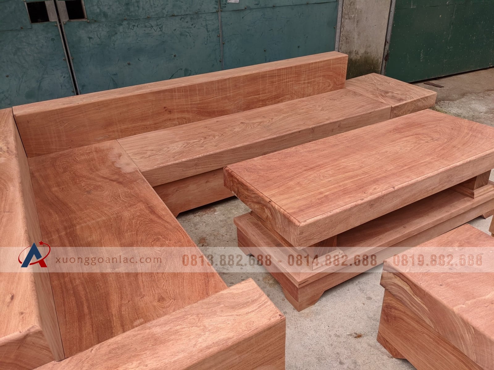 Combo bộ sofa góc L và kệ tivi 2 tầng gỗ hương đá nguyên khối (anh Hải, Thanh Hóa) 17 Combo bộ sofa góc L và kệ tivi 2 tầng gỗ hương đá nguyên khối (anh Hải, Thanh Hóa) - Ảnh 17