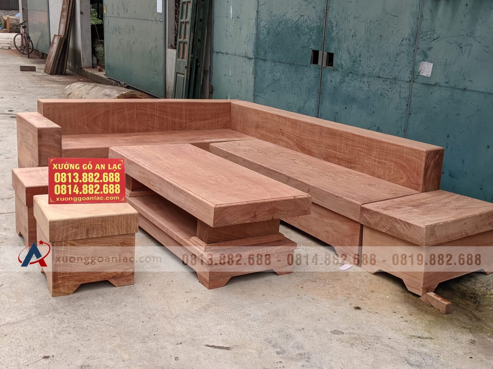 Combo bộ sofa góc L và kệ tivi 2 tầng gỗ hương đá nguyên khối (anh Hải, Thanh Hóa) 20 Combo bộ sofa góc L và kệ tivi 2 tầng gỗ hương đá nguyên khối (anh Hải, Thanh Hóa) - Ảnh 20