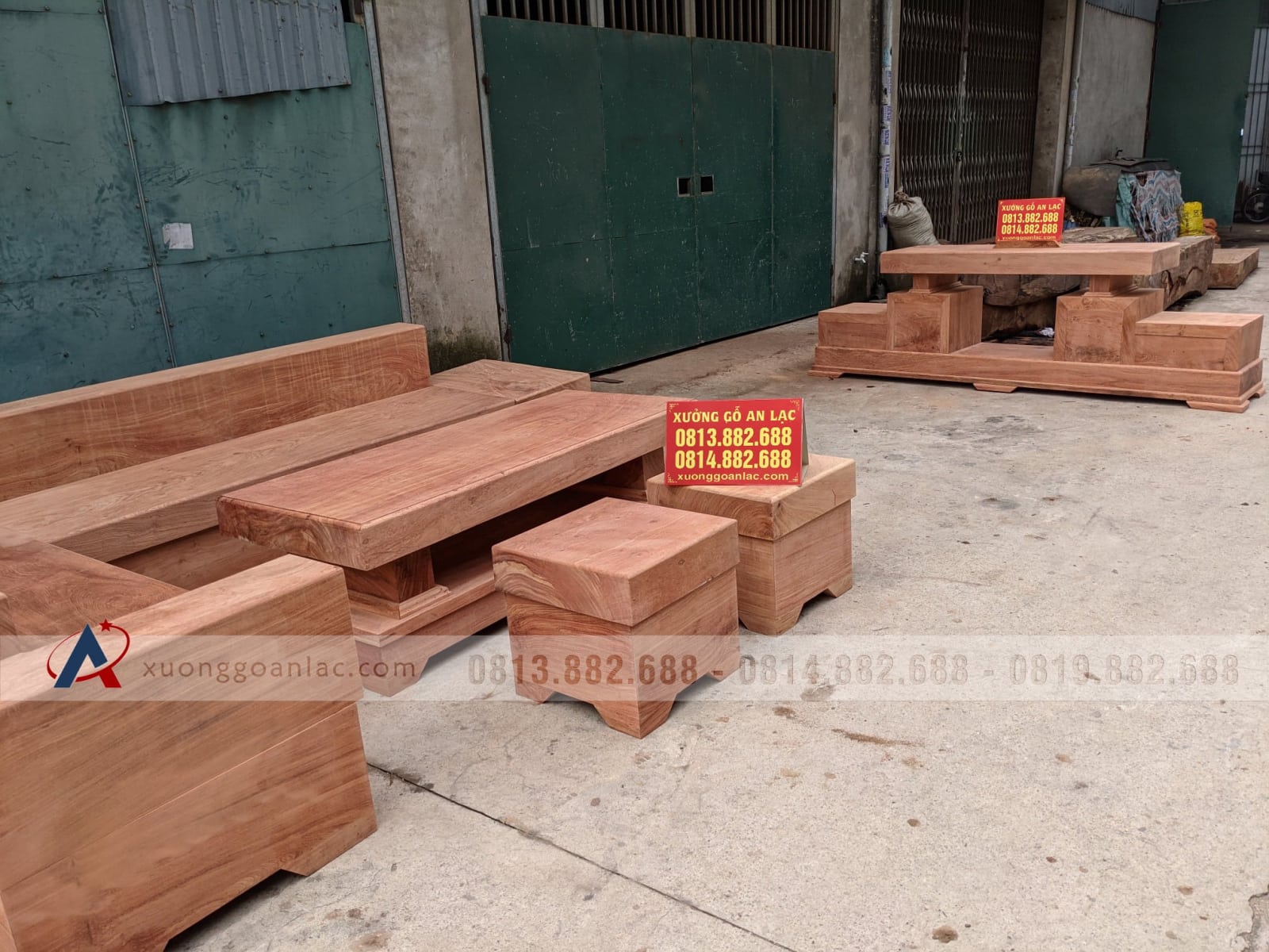 Combo bộ sofa góc L và kệ tivi 2 tầng gỗ hương đá nguyên khối (anh Hải, Thanh Hóa) 6 Combo bộ sofa góc L và kệ tivi 2 tầng gỗ hương đá nguyên khối