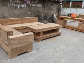 Combo bộ sofa góc và kệ tivi 2 tầng gỗ gõ đỏ nguyên khối (anh Bảo, Tiền Giang) 13 sofa nguyên khối gỗ gõ đỏ