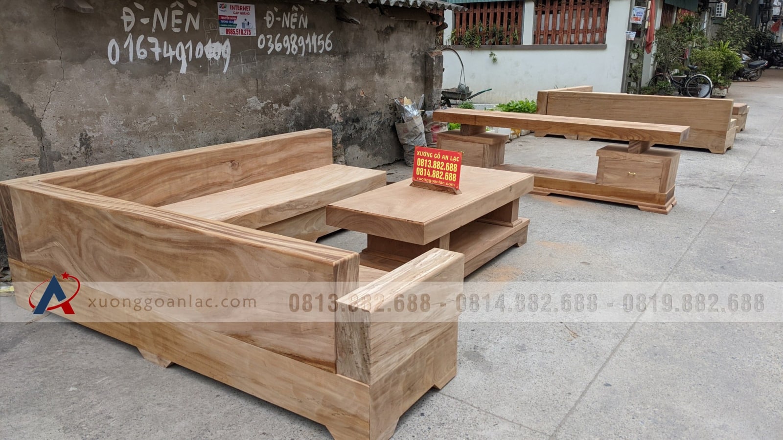 Combo bộ sofa góc và kệ tivi 2 tầng gỗ gõ đỏ nguyên khối (anh Bảo, Tiền Giang) 16 Combo bộ sofa góc và kệ tivi 2 tầng gỗ gõ đỏ nguyên khối