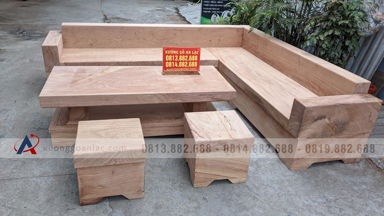 Combo bộ sofa góc và kệ tivi nguyên khối gỗ hương đá (anh Thắng, Hà Nội) 20 sofa gỗ hương đá nguyên khối