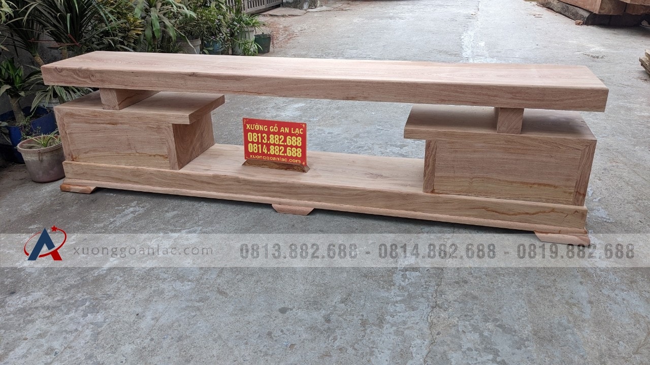 Combo bộ sofa góc và kệ tivi nguyên khối gỗ hương đá (anh Thắng, Hà Nội) 23 kệ tivi gỗ hương đá nguyên khối