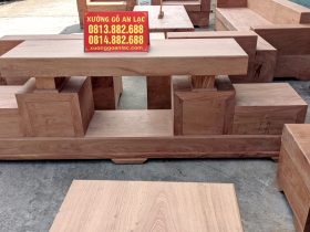 Combo bộ sofa góc và kệ tivi nguyên khối gỗ hương đá (anh Tiệp, Hà Nội) 15 kệ ti vi gỗ hương đá