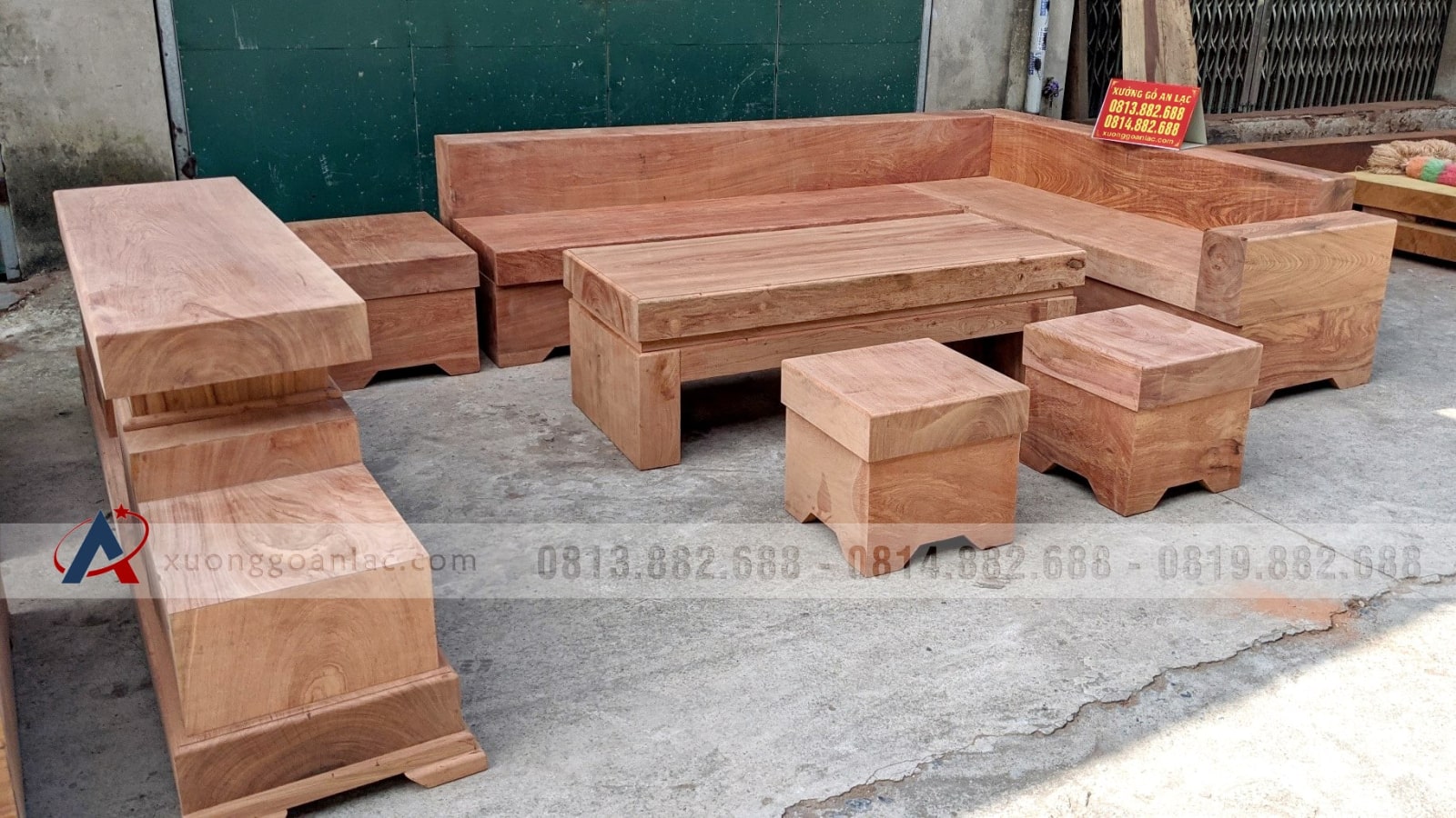 Combo bộ sofa góc và kệ tivi nguyên khối gỗ hương đá (anh Tiệp, Hà Nội) 8 Combo bộ sofa góc và kệ tivi nguyên khối gỗ hương đá (anh Tiệp, Hà Nội) - Ảnh 8