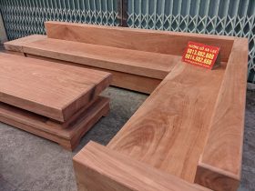 Combo kệ tivi và sofa nguyên khối góc chữ L gỗ hương đá siêu phẩm (chú Hàm, Cao Bằng) 11 sofa góc chữ L nguyên khối gỗ hương đá
