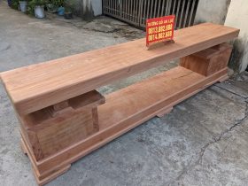 Combo kệ tivi và sofa nguyên khối góc chữ L gỗ hương đá siêu phẩm (chú Hàm, Cao Bằng) 14 kệ tivi gỗ hương đá nguyên khối