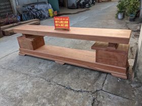 Combo kệ tivi và sofa nguyên khối góc chữ L gỗ hương đá siêu phẩm (chú Hàm, Cao Bằng) 15 kệ tivi gỗ hương đá nguyên khối