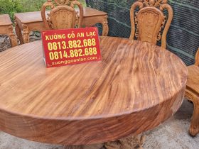 Combo nội thất louis tân cổ điển gỗ gõ đỏ cực sang trọng (Chị Hòa, Bắc Ninh) 16 bàn ăn nguyên khối hàng mộc