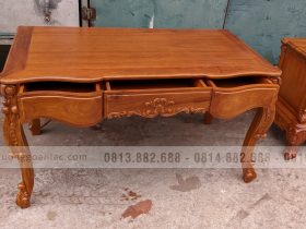 Combo nội thất louis tân cổ điển gỗ gõ đỏ cực sang trọng (Chị Hòa, Bắc Ninh) 26 Bàn làm việc louis gỗ gõ đỏ 1m6