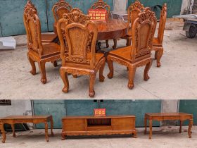 Combo nội thất louis tân cổ điển gỗ gõ đỏ cực sang trọng (Chị Hòa, Bắc Ninh)