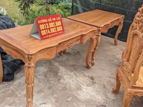 Combo nội thất louis tân cổ điển gỗ gõ đỏ cực sang trọng (Chị Hòa, Bắc Ninh) 23 bàn làm việc gỗ gõ đỏ
