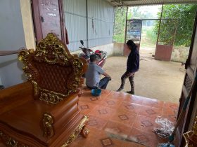 bàn ghế hoàng gia gỗ hương đá