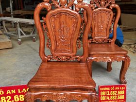 Ghế louis hồng hạt phun sơn xong