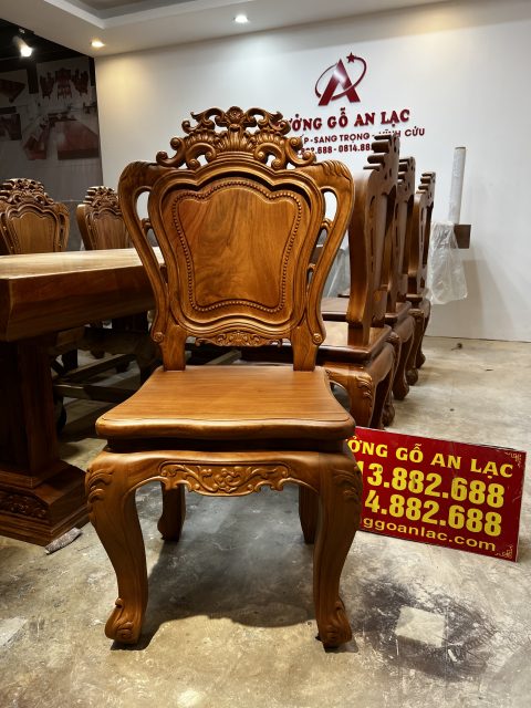 Ghế ăn louis chân 9 - chương 6 - ván mặt 3cm