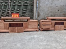 Kệ tivi 2m7 gỗ hương đá hàng mộng khóa đủ dày dặn (Chú Năm, Hải Dương) 12 Ke tivi 2m7 go huong da hang mong khoa du day dan 5