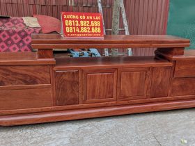 Kệ tivi mẫu sofa dài 2m6 gỗ hương đá chọn vân vip (anh Hướng, Sơn La) 5 kệ tivi gỗ hương đá