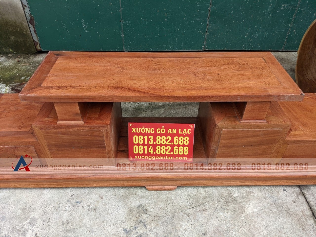 Mẫu kệ tivi sofa 2 tầng 4 2m45 ngăn kéo hàng vip khuôn mộng dày dặn (Chị Nhàn,Vĩnh Phúc) 20 kệ tivi 2 tầng gỗ hương đá tự nhiên